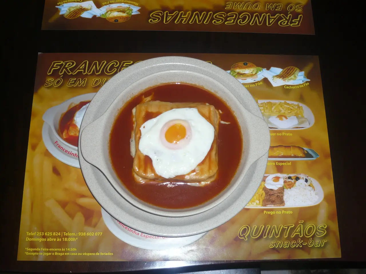 Interior e pratos do Taberna Quintãos (Francesinhas de Dume) em Braga, Felgueiras (4)