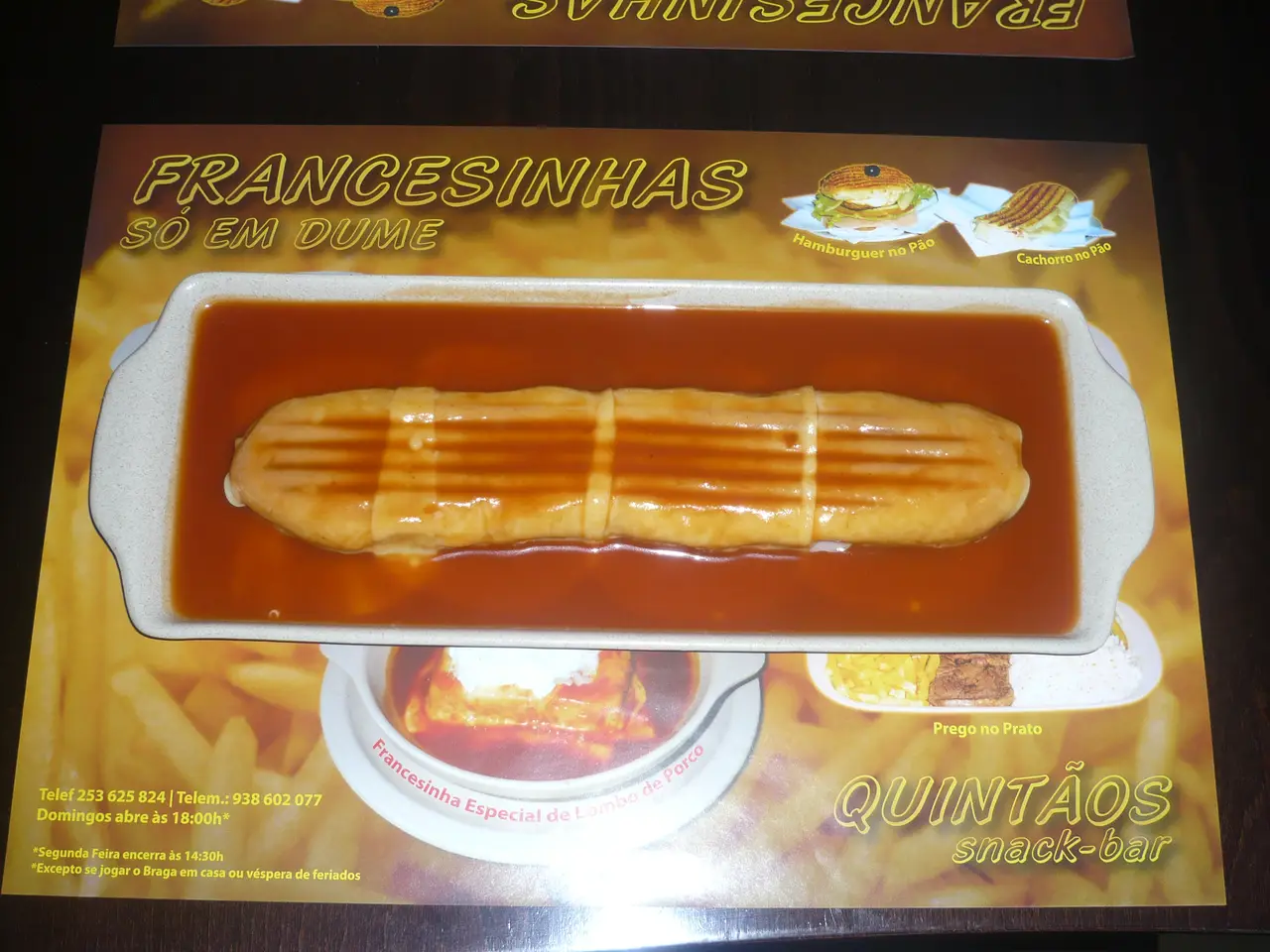 Interior e pratos do Taberna Quintãos (Francesinhas de Dume) em Braga, Felgueiras (3)