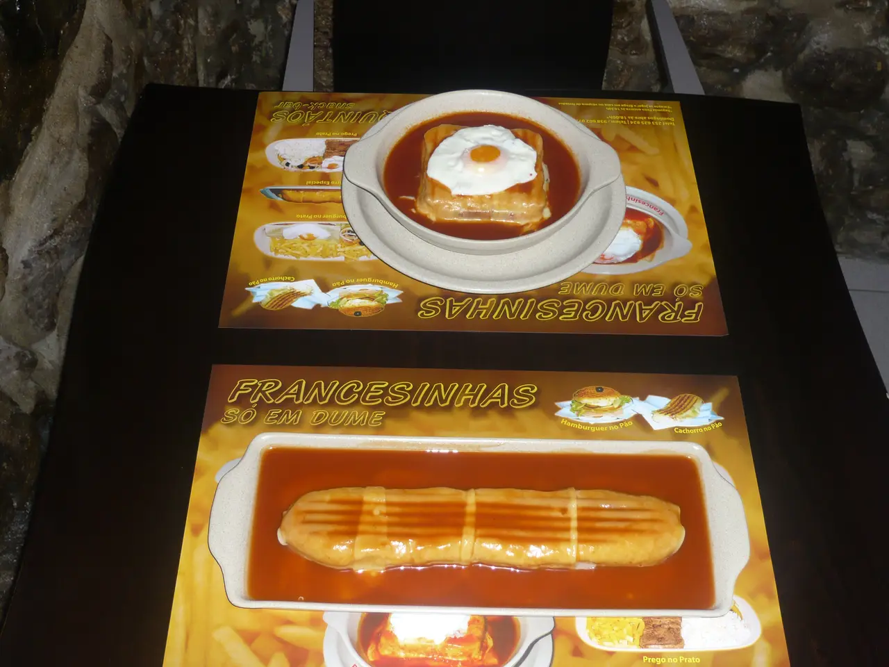 Interior e pratos do Taberna Quintãos (Francesinhas de Dume) em Braga, Felgueiras (2)